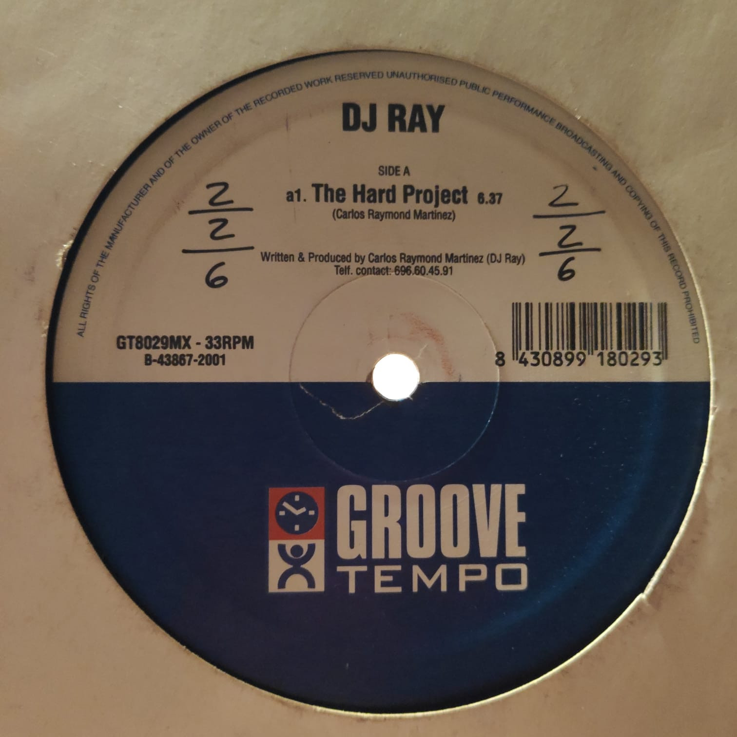 (1181) DJ Ray ‎– The Hard Project