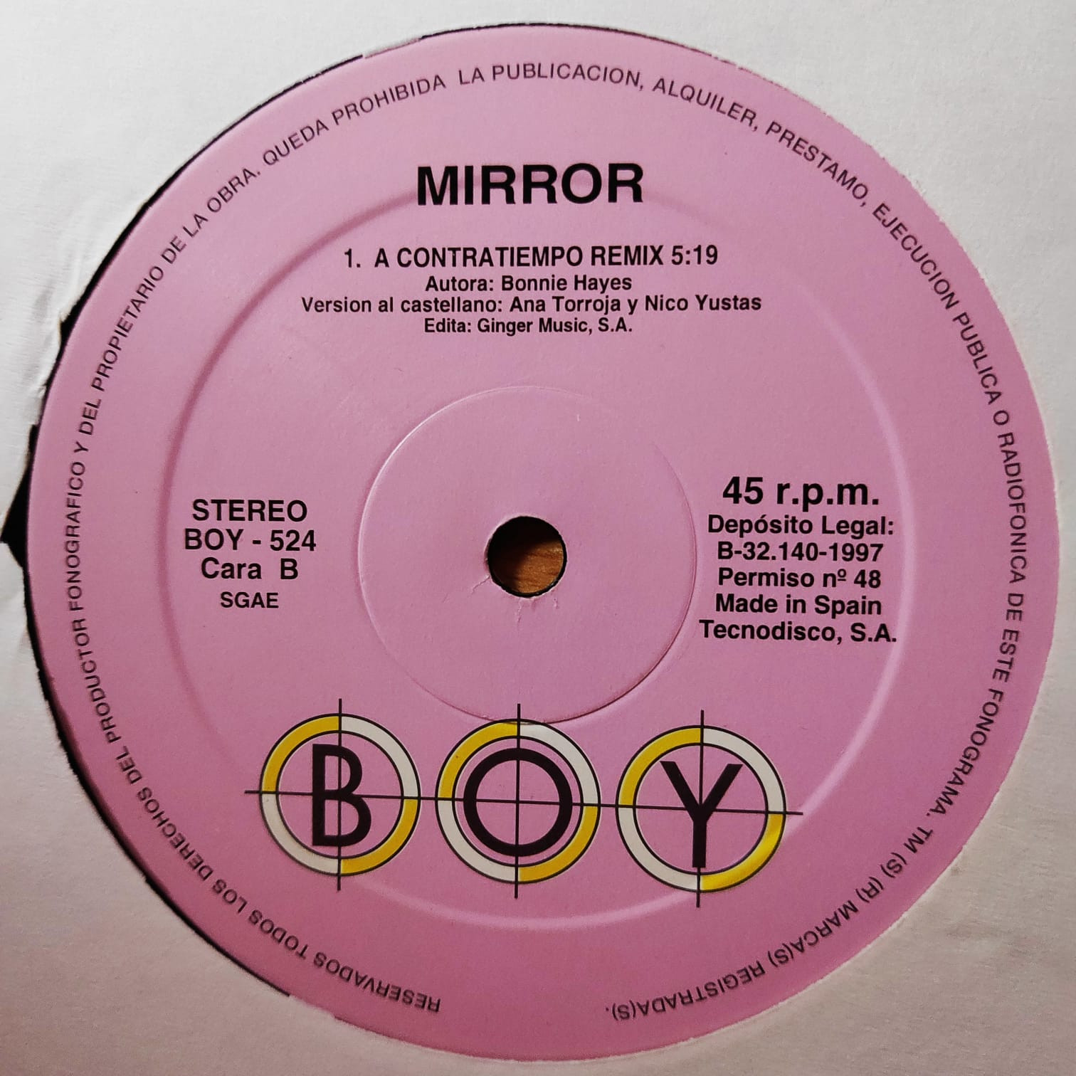(30785) Mirror ‎– A Contratiempo