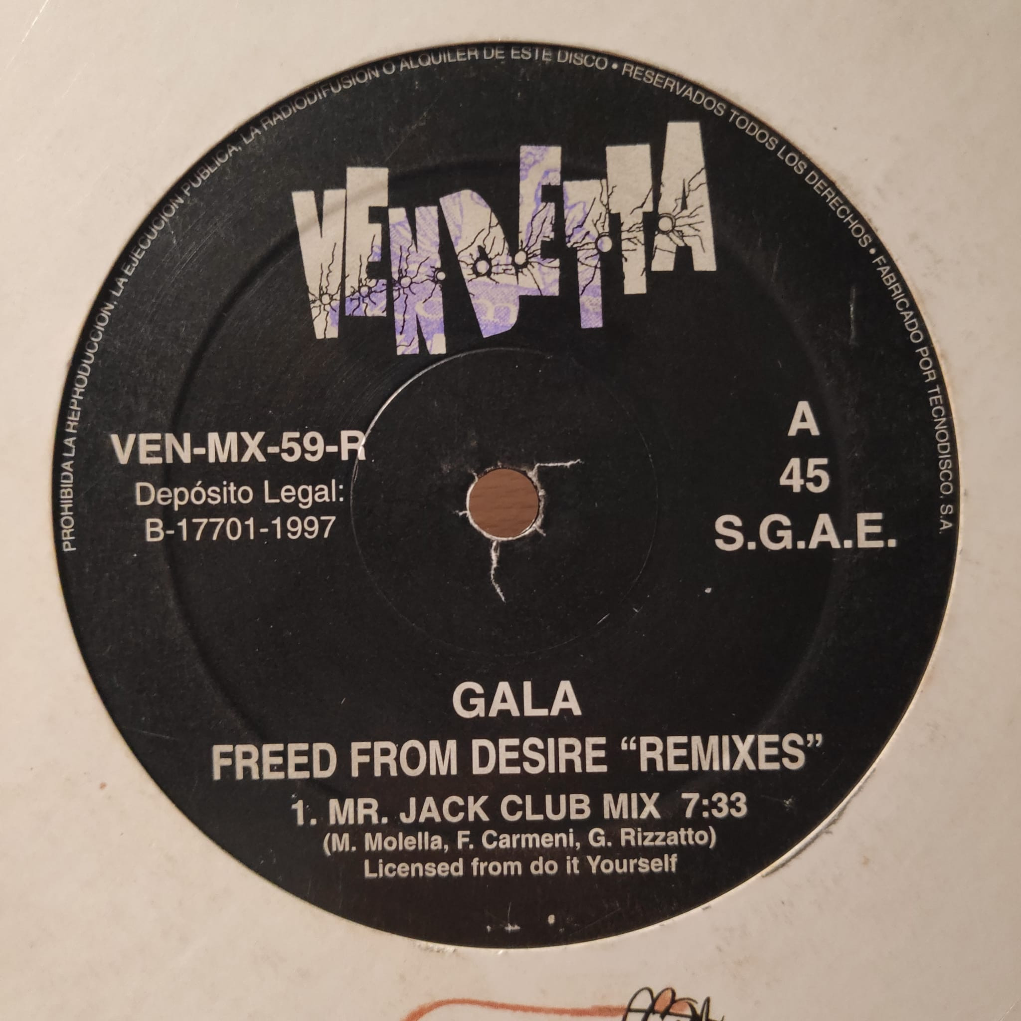 (CM1822) Gala ‎– Freed From Desire (Remixes)
