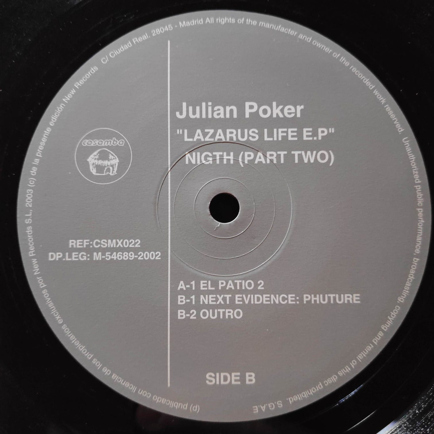 (28876) Julian Poker ‎– Lazarus Life E.P - Night (Part Two)