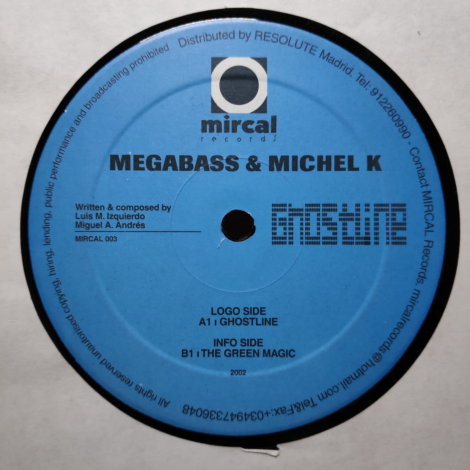 (2319) Megabass & Michel K. ‎– Ghostline (PORTADA GENERICA)