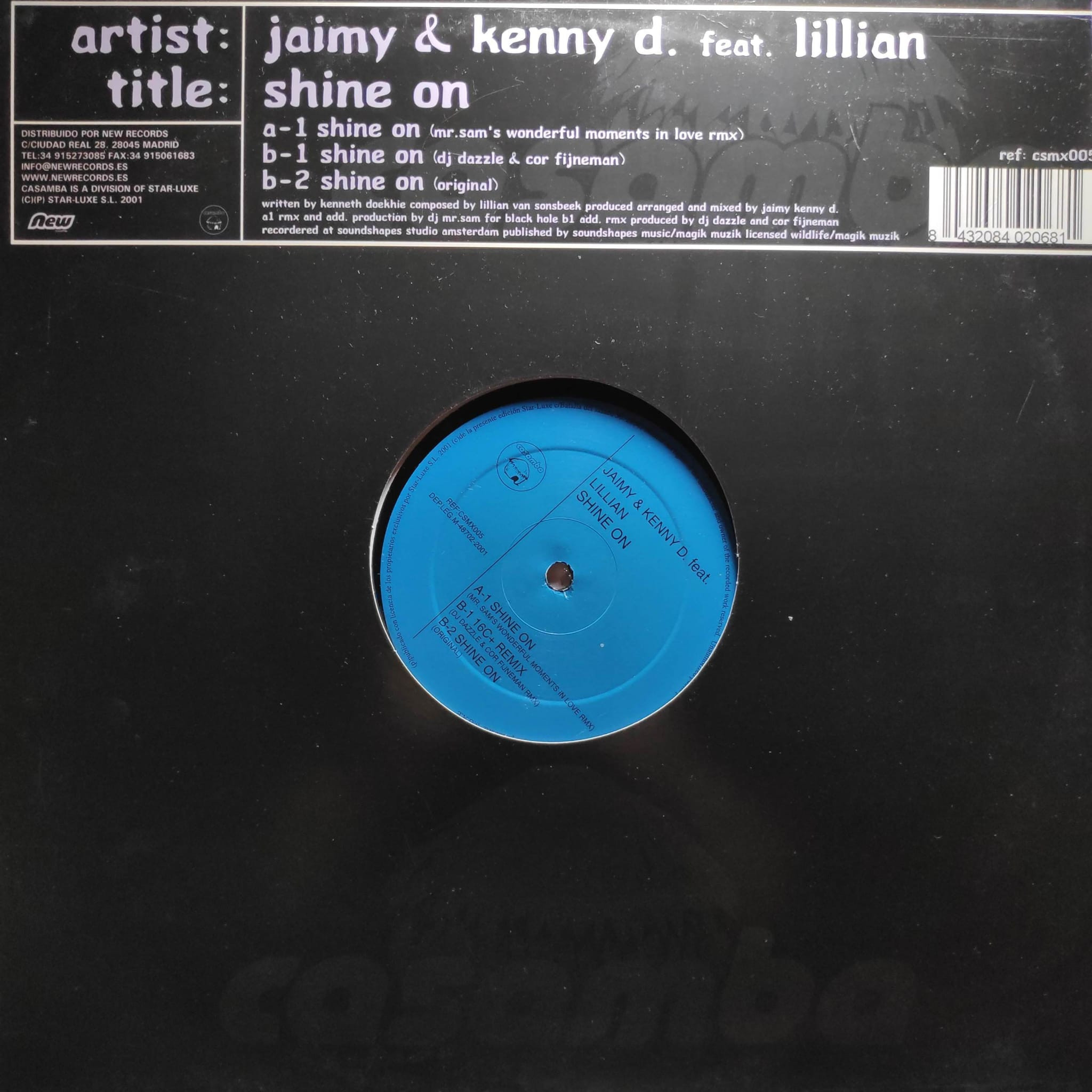 (26243) Jaimy & Kenny D. Featuring Lillian ‎– Shine On