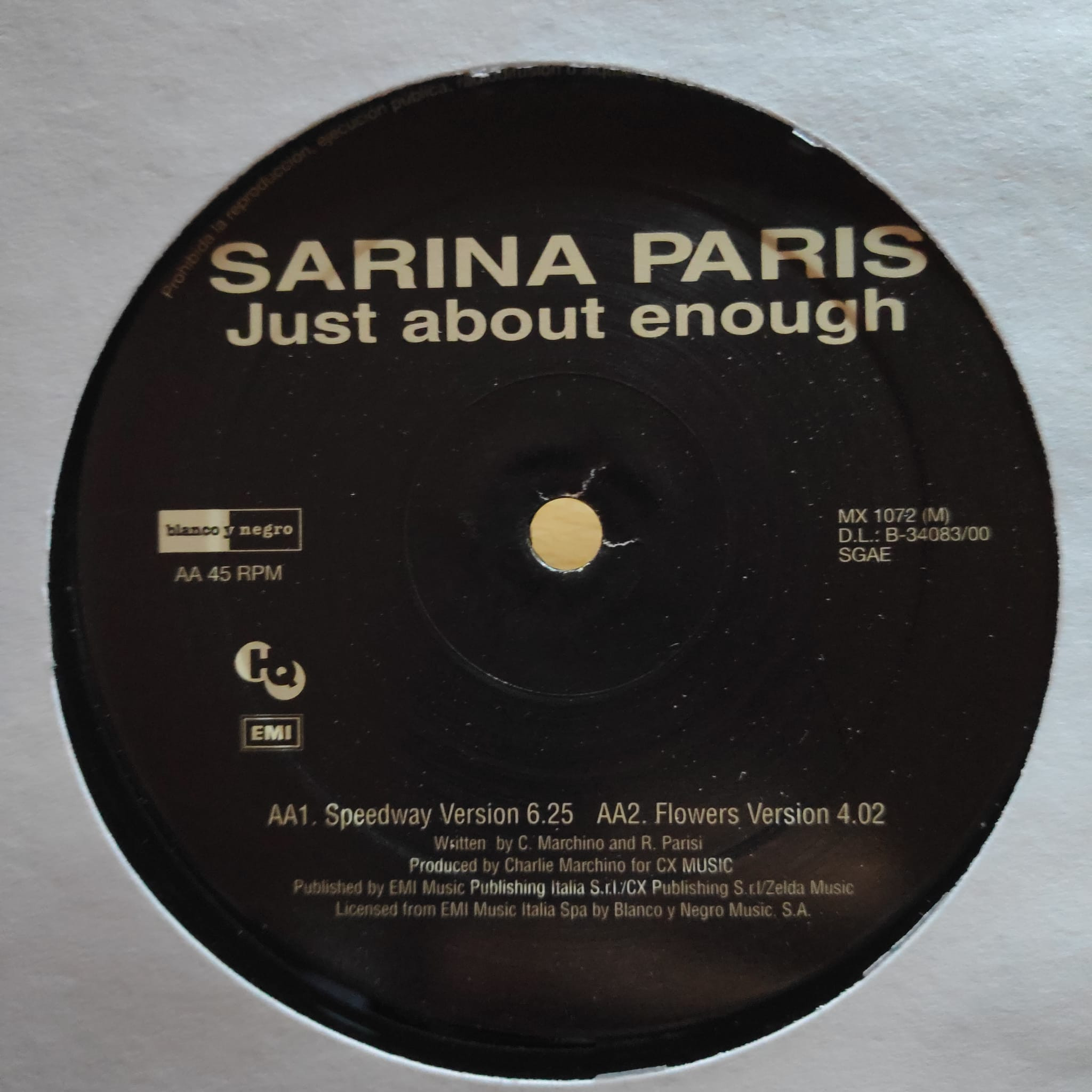 (29429) Sarina Paris ‎– Just About Enough