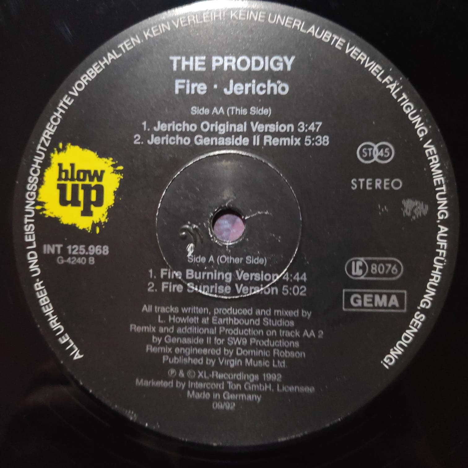 (30340) The Prodigy ‎– Fire / Jericho