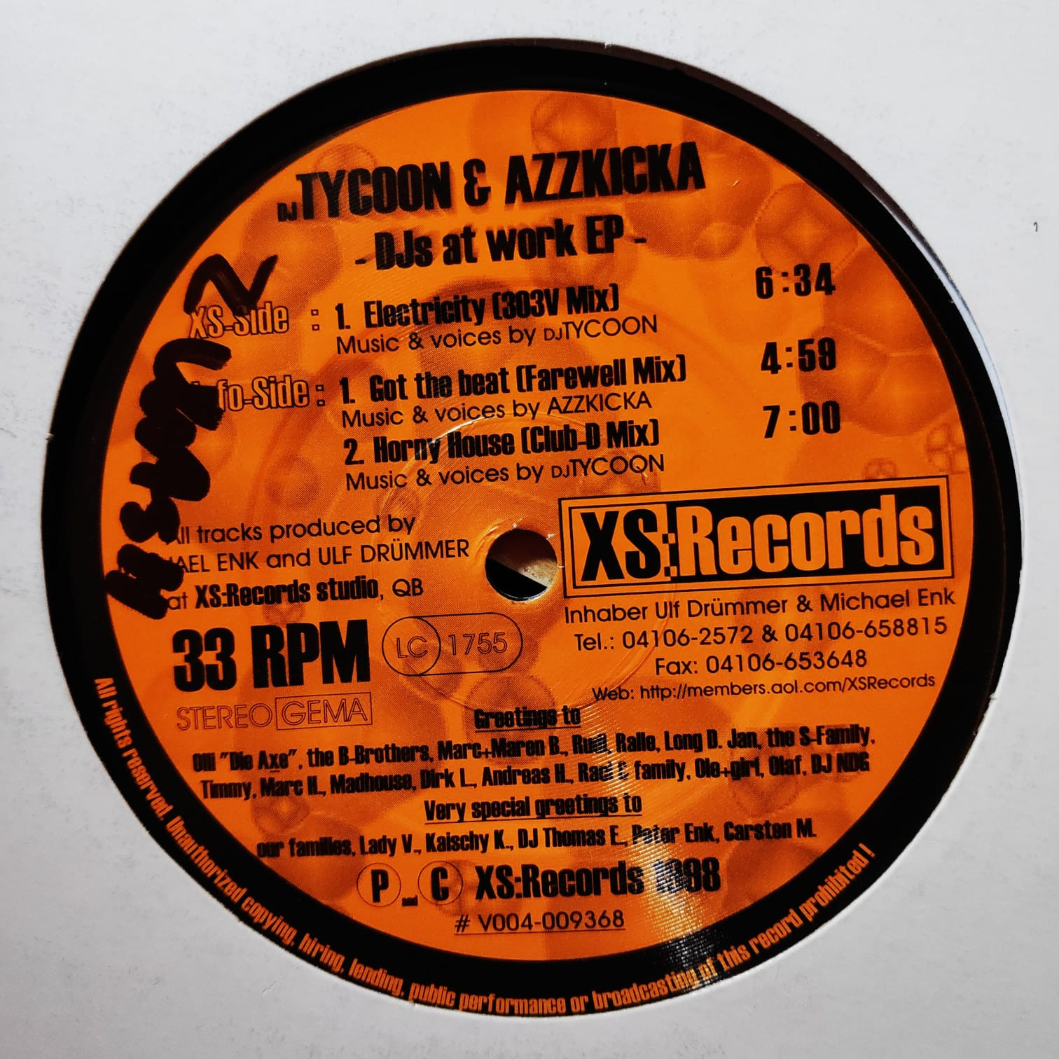 (30444) DJ Tycoon & Azzkicka ‎– DJ's At Work EP
