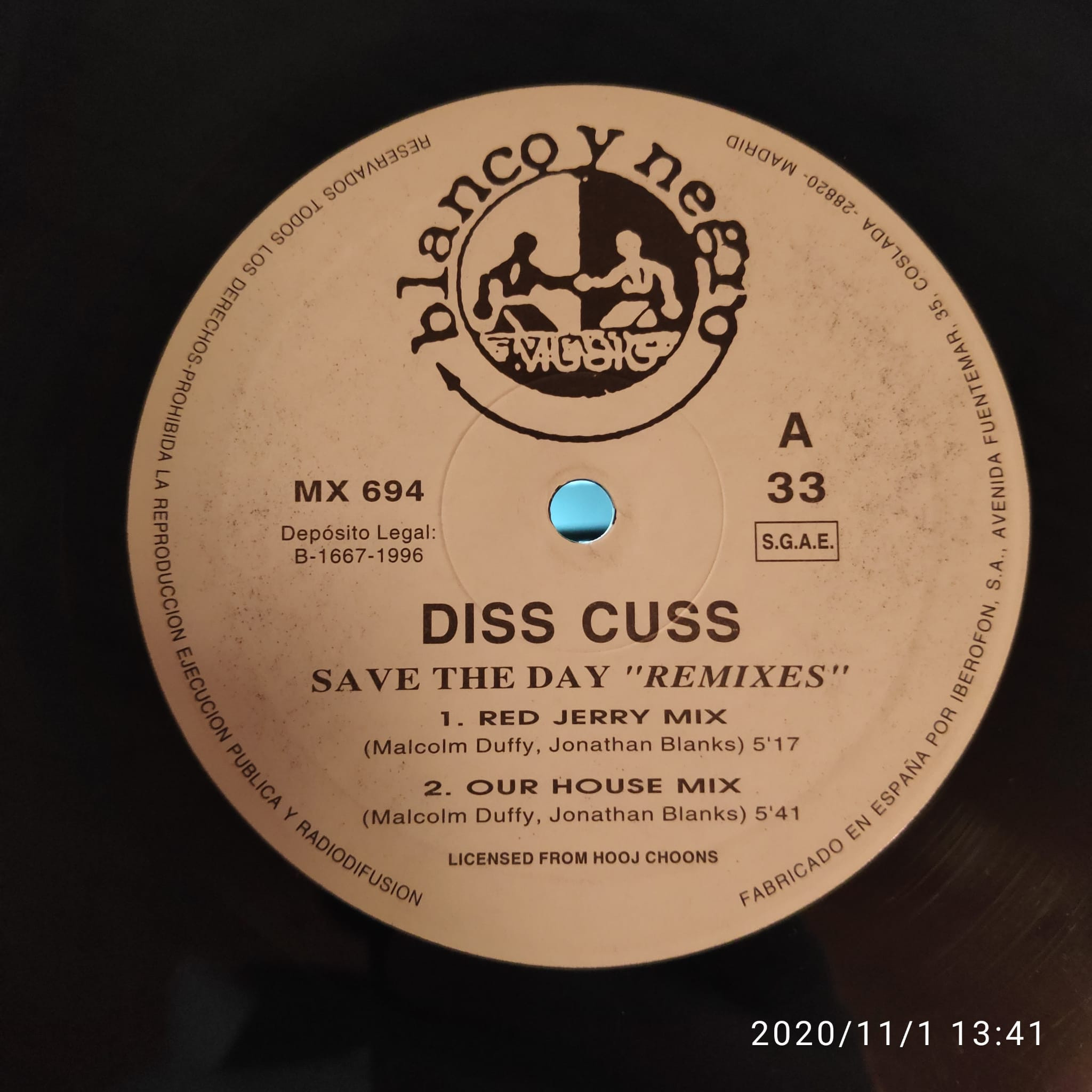 (CM810) Diss-Cuss ‎– Save The Day (Remixes) (G/Generic)