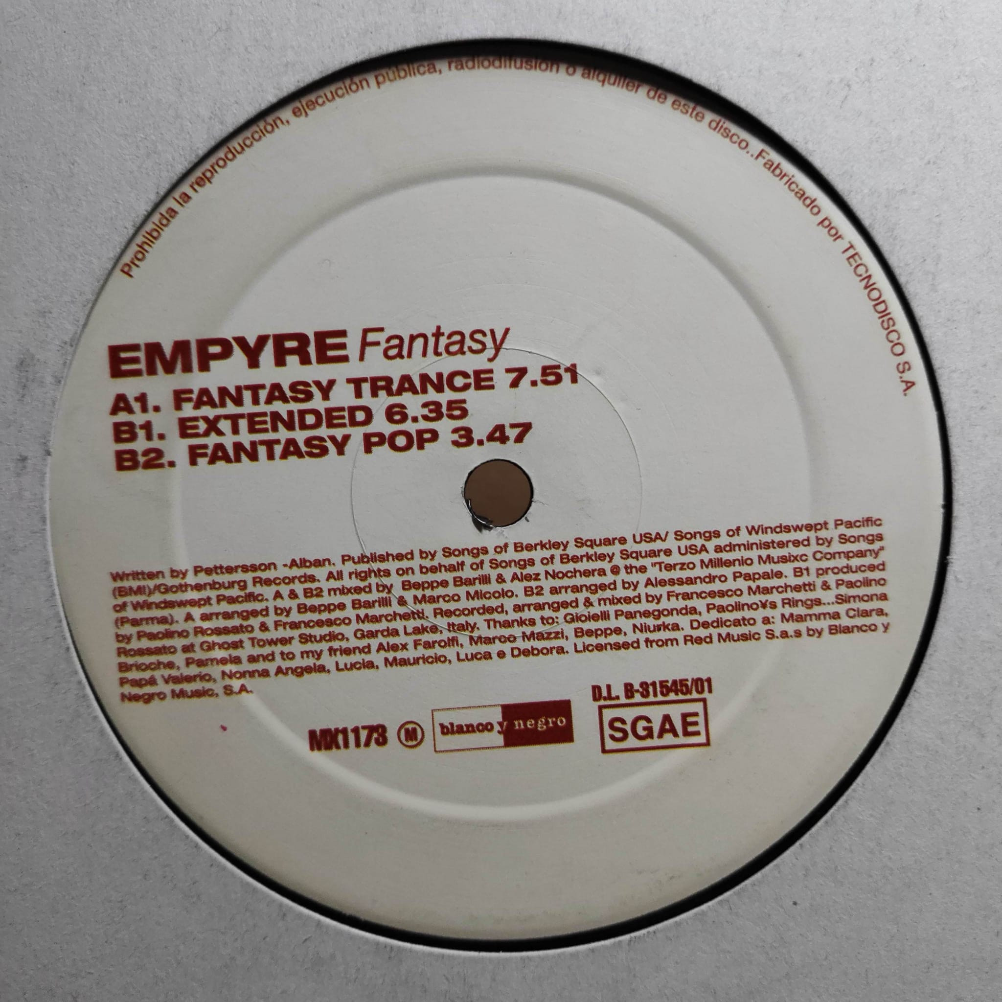 (ANT33) Empyre ‎– Fantasy