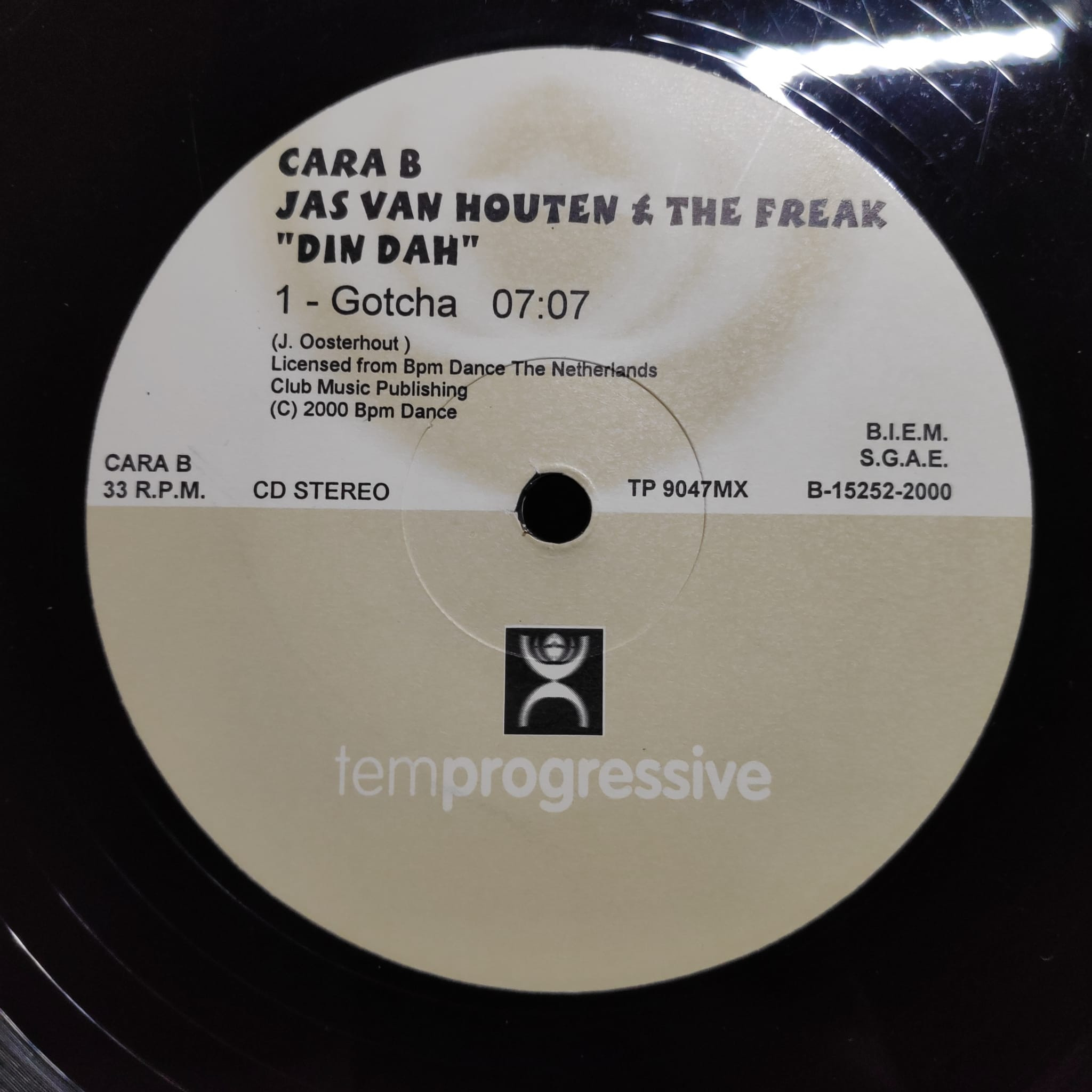 (A0723) Jas Van Houten & The Freak ‎– Din Dah / Gotcha