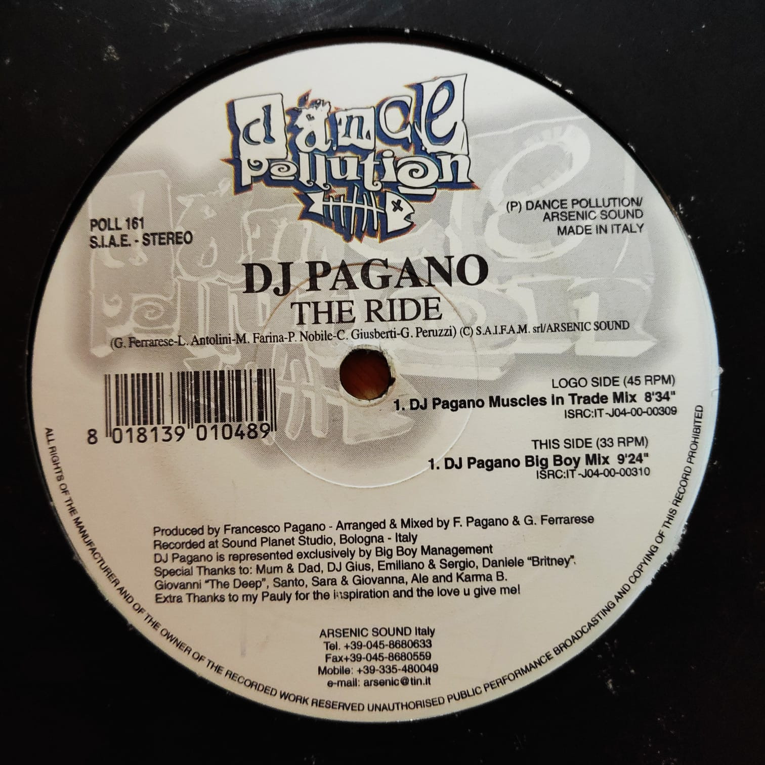 (CUB2080) DJ Pagano ‎– The Ride