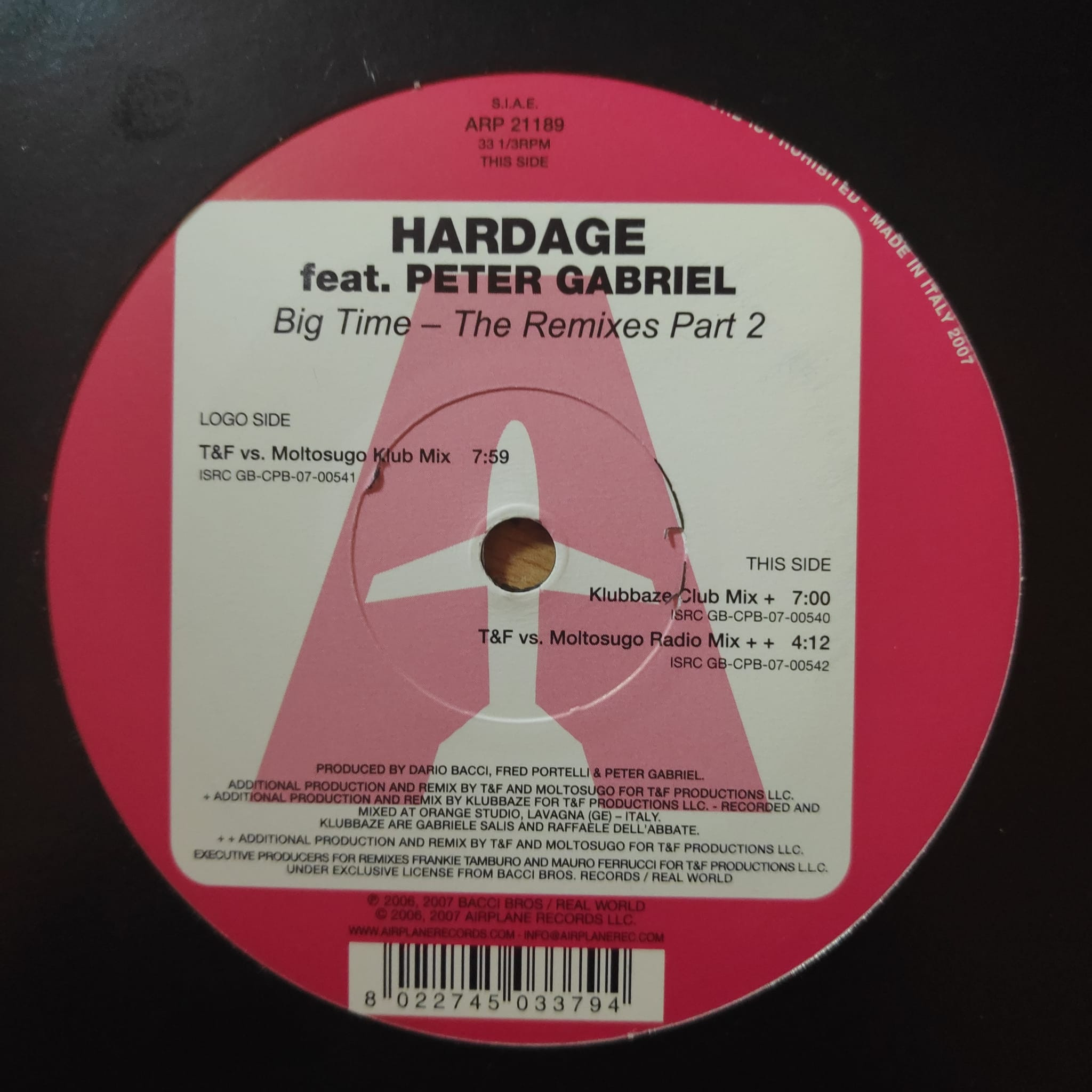 (CUB1745) Hardage Feat. Peter Gabriel ‎– Big Time (The Remixes Part 2)
