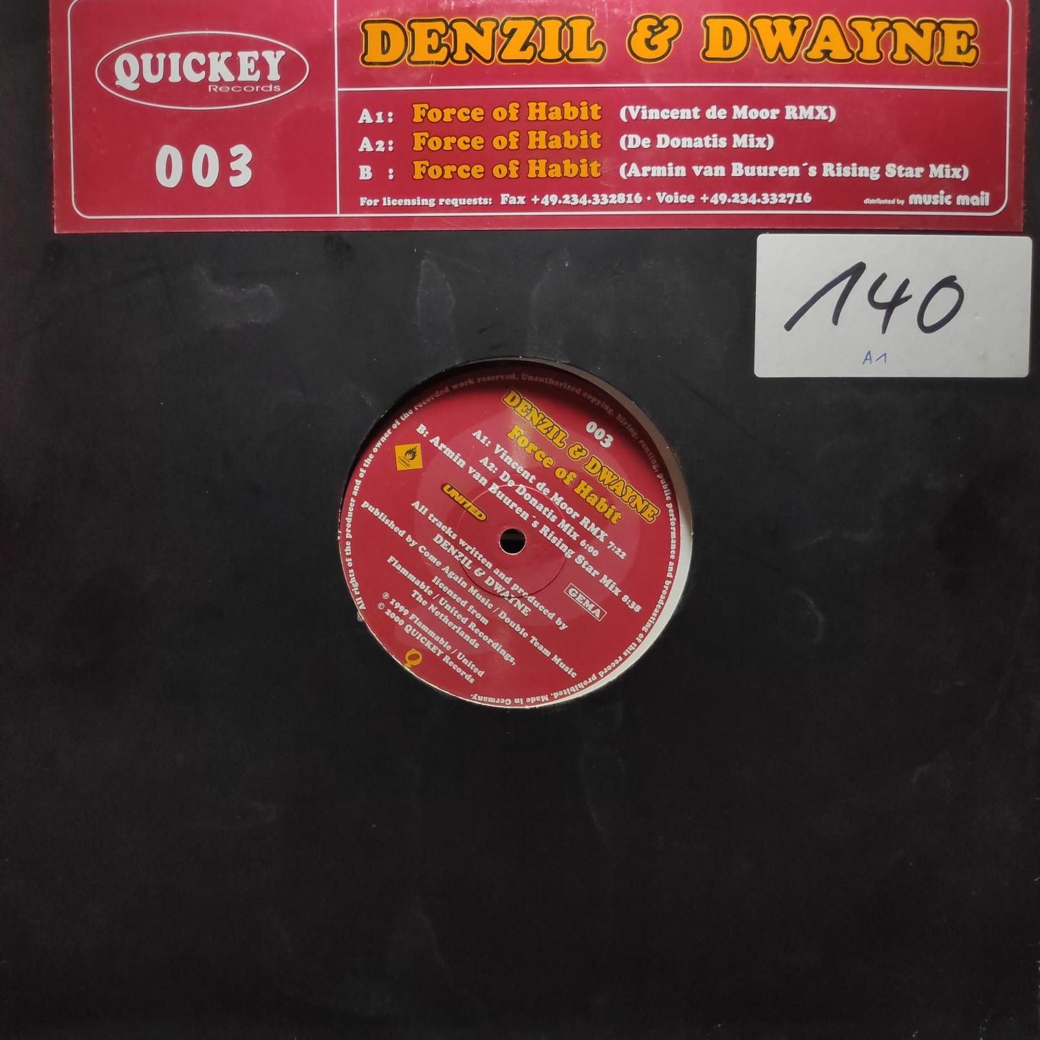(30277) Denzil & Dwayne ‎– Force Of Habit