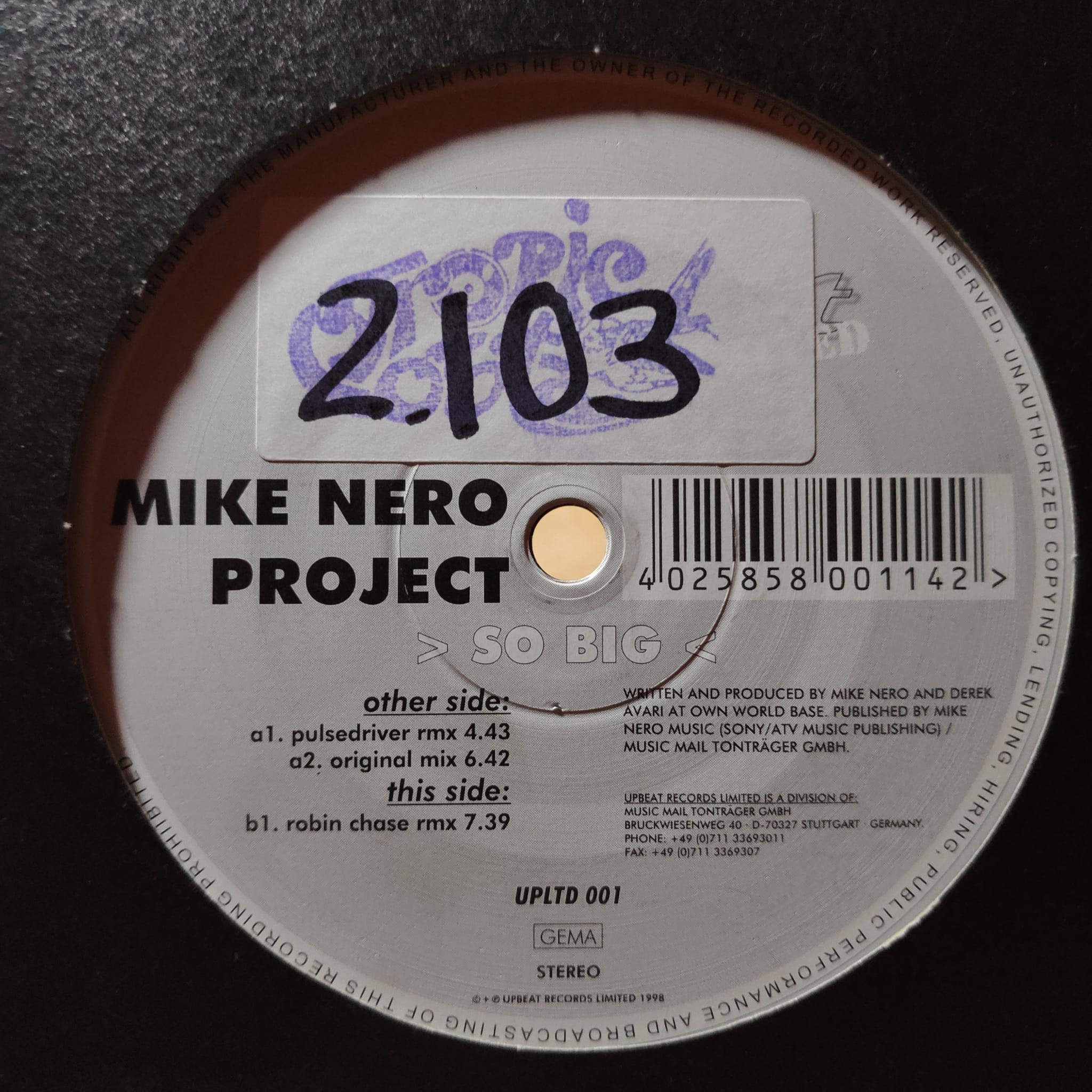(10239) Mike Nero Project ‎– So Big