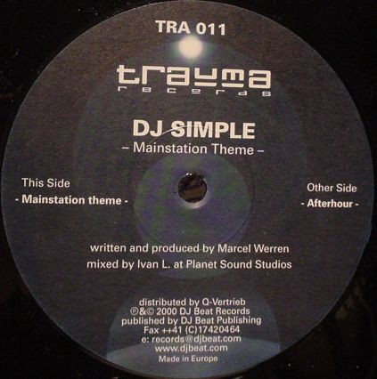 (CUB1373) DJ Simple ‎– Mainstation Theme