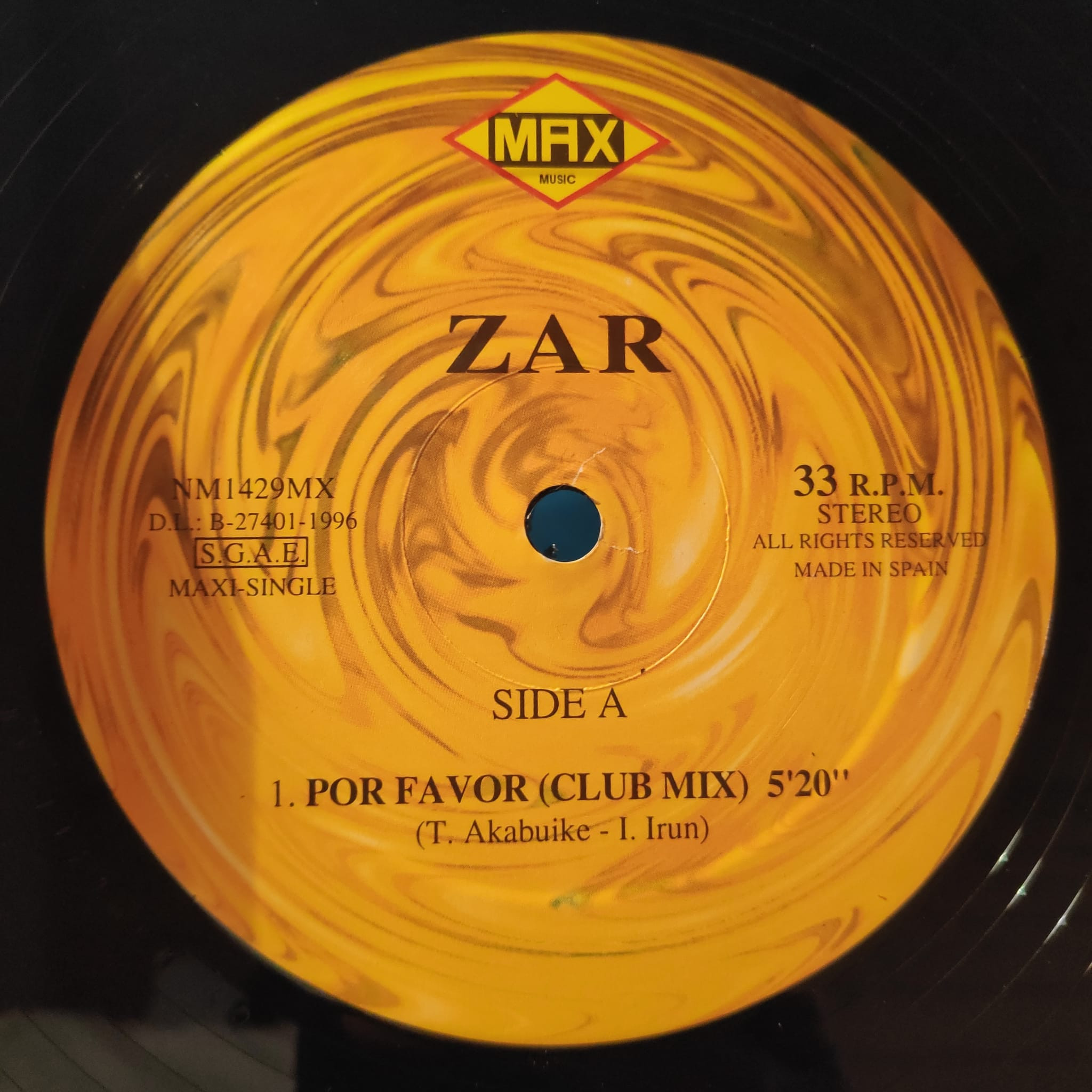 (CM1864) Zar ‎– Por Favor