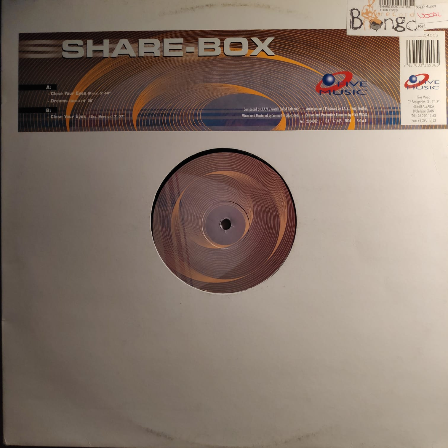(4378) Share-Box ‎– Close Your Eyes