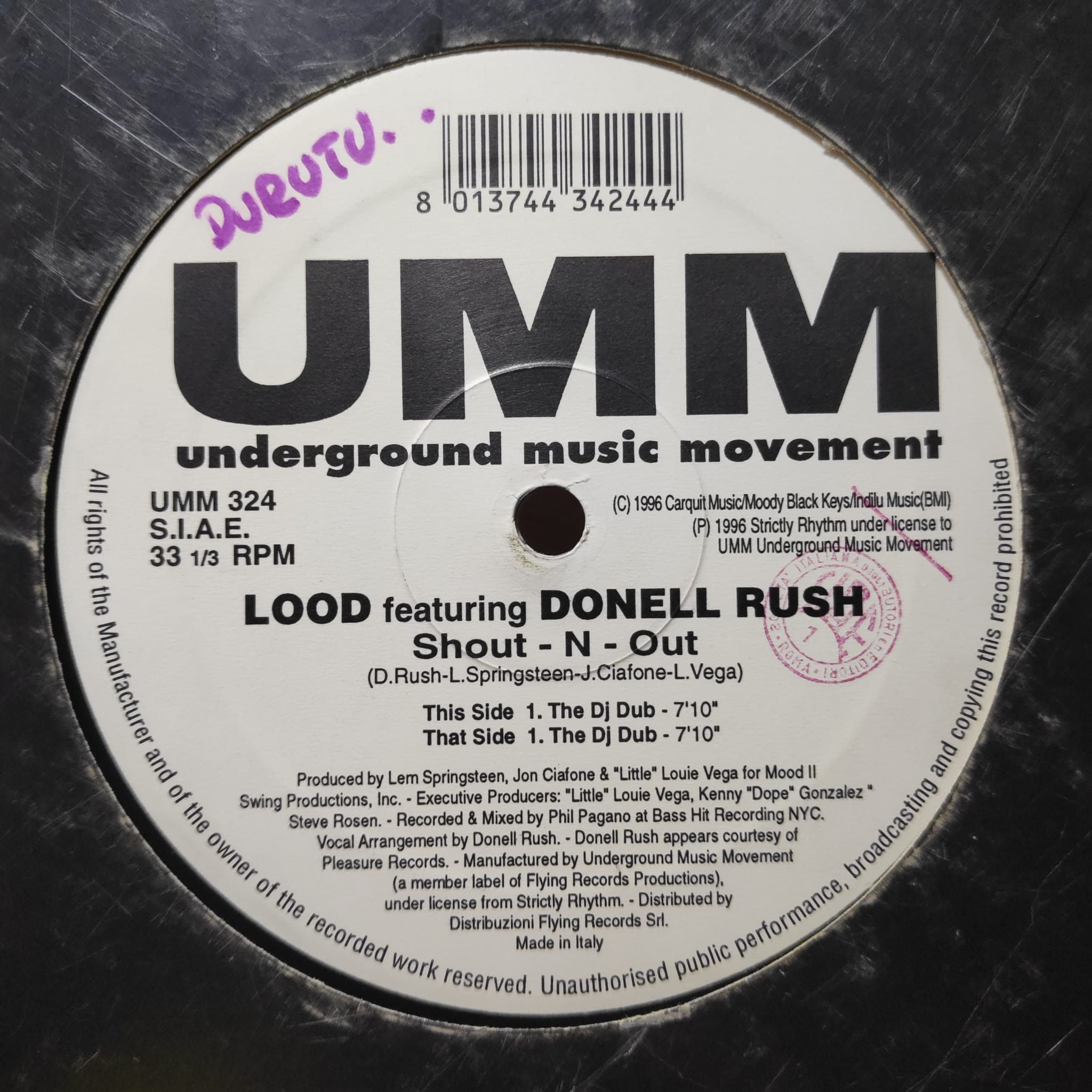 (CMD121) Lood Featuring Donnell Rush ‎– Shout-N-Out