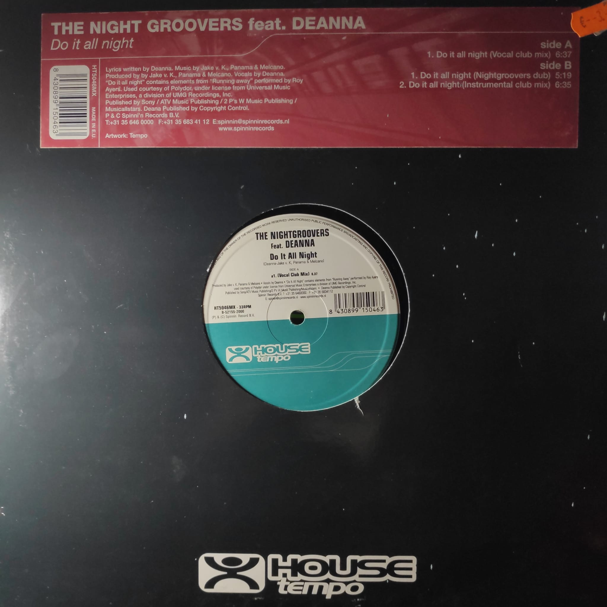(CUB2130) The Nightgroovers ‎– Do It All Night