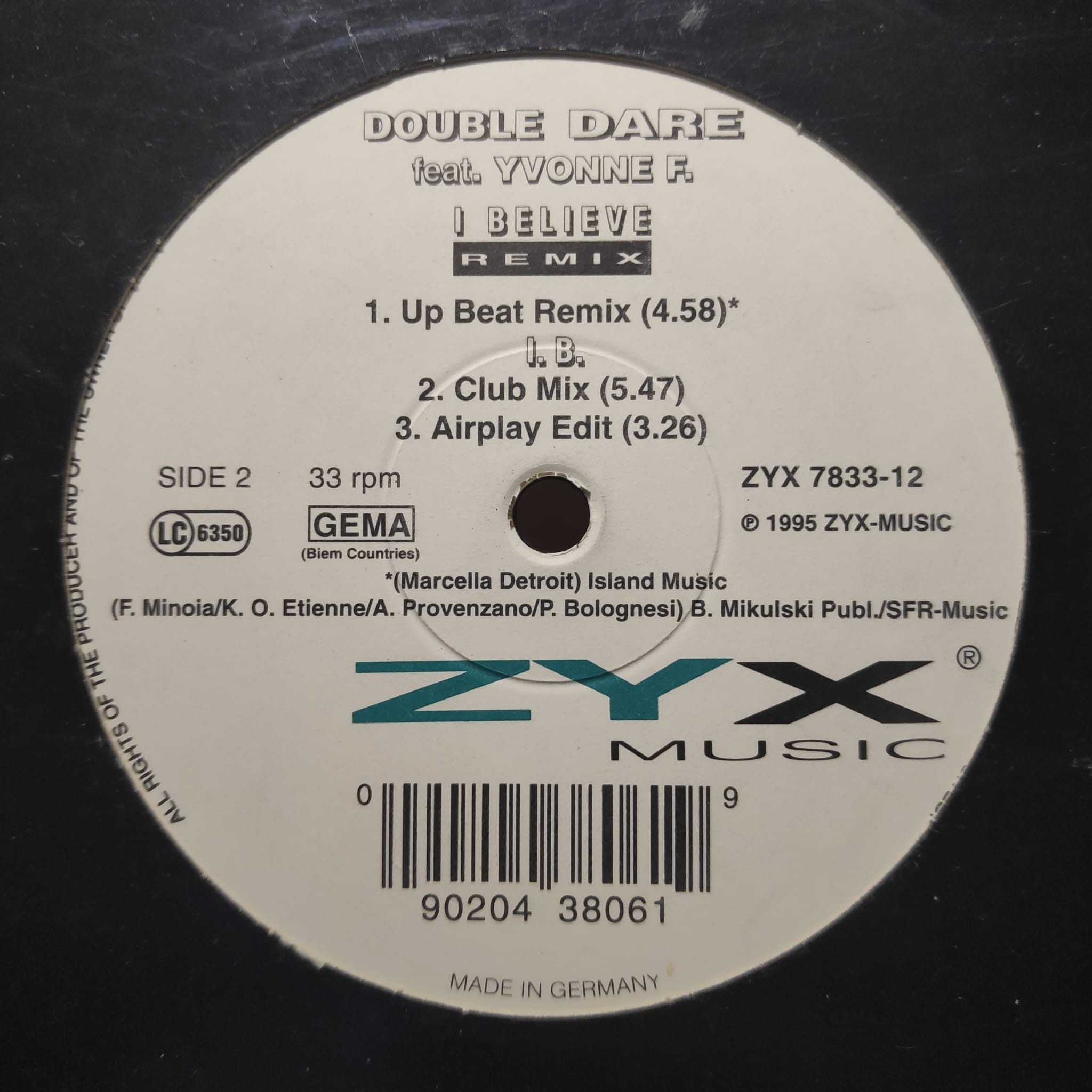 (19463) Double Dare Feat. Yvonne F. ‎– I Believe (Remix)