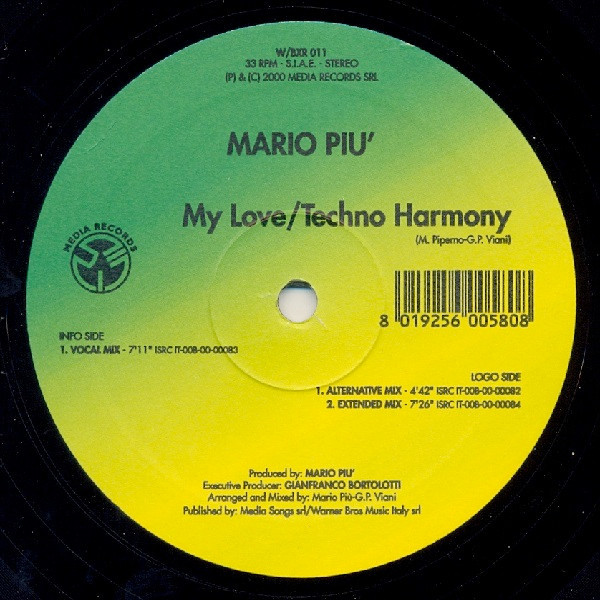 (PER48) Mario Piu – My Love / Techno Harmony