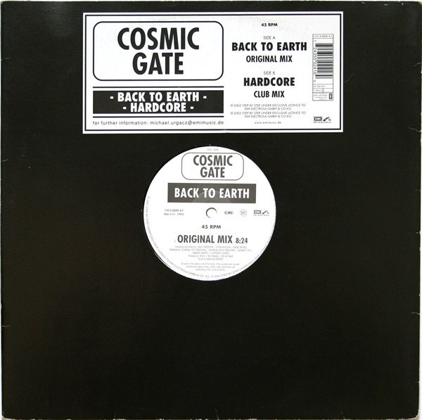 (CM655) Cosmic Gate ‎– Back To Earth / Hardcore
