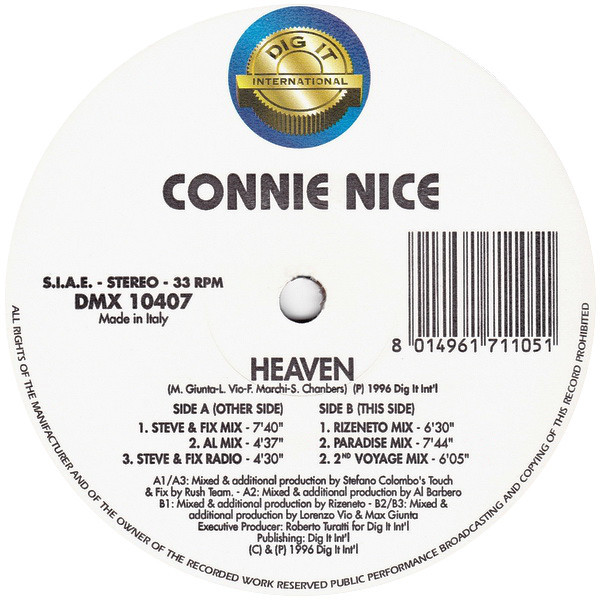 (CUB1670) Connie Nice ‎– Heaven