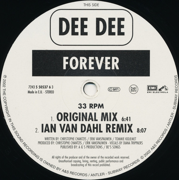 (0031B) Dee Dee ‎– Forever