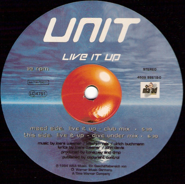 (19702) Unit ‎– Live It Up