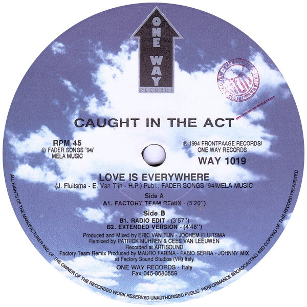 (JR797) Caught In The Act ‎– Love Is Everywhere