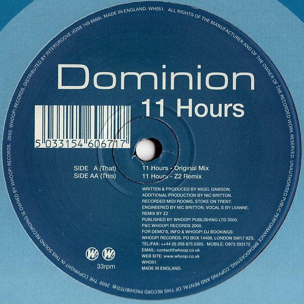 (29221) Dominion ‎– 11 Hours