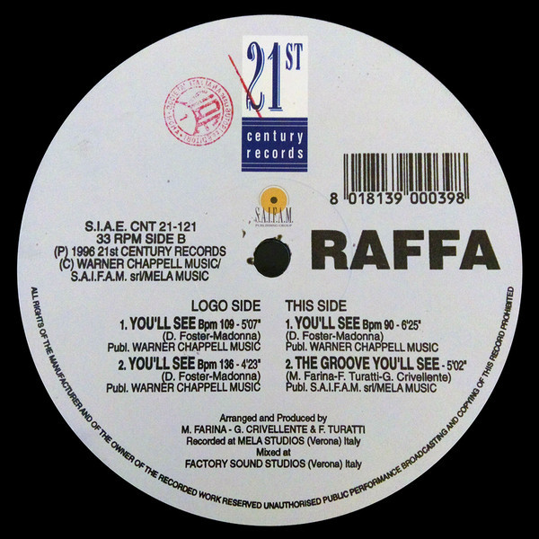 (CUB2295) Raffa ‎– You'll See