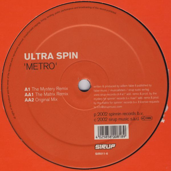 (1050) Ultra Spin ‎– Metro