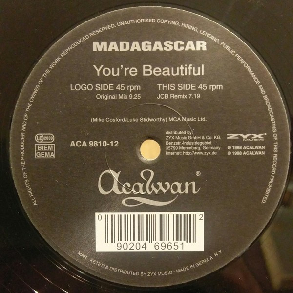 (26856) Madagascar ‎– You're Beautiful