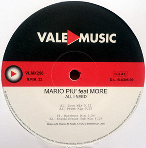 (CUB2423) Mario Più Feat. More ‎– All I Need