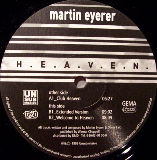 (25284) Martin Eyerer ‎– H.E.A.V.E.N.