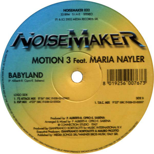 (CUB1445) Motion 3 Feat. Maria Nayler ‎– Babyland