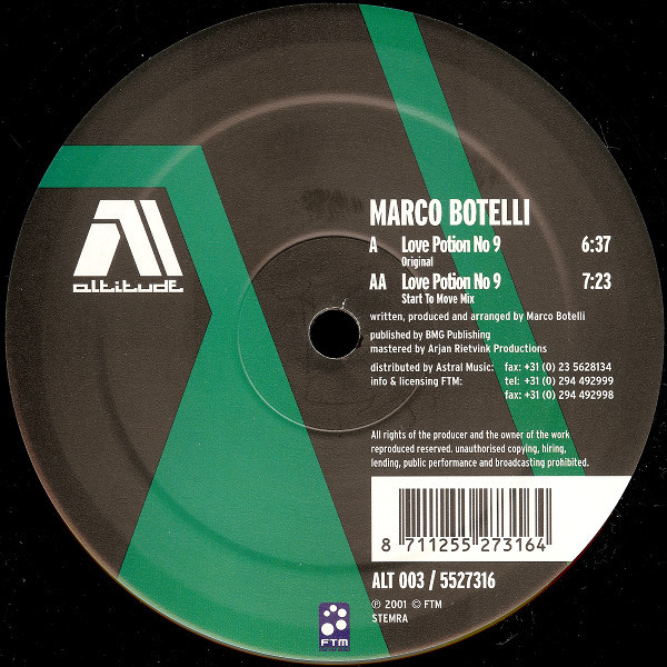 (CUB1186) Marco Botelli ‎– Love Potion No 9