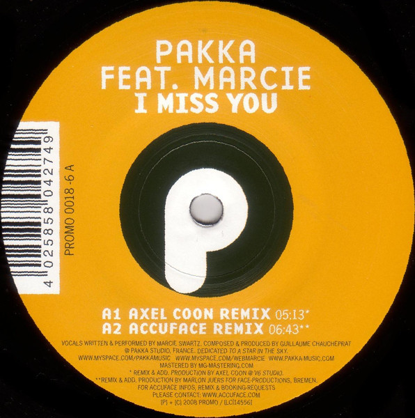 (17456) Pakka Feat. Marcie ‎– I Miss You