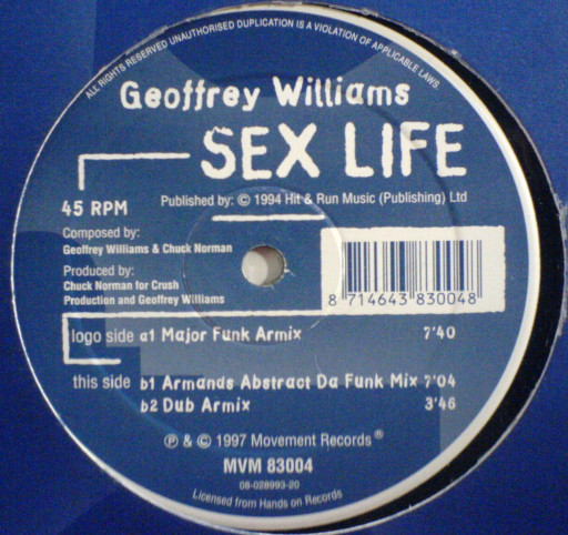 (CMD866) Geoffrey Williams ‎– Sex Life