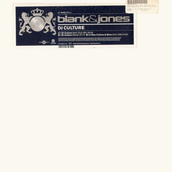 (RIV620) Blank & Jones ‎– DJ Culture