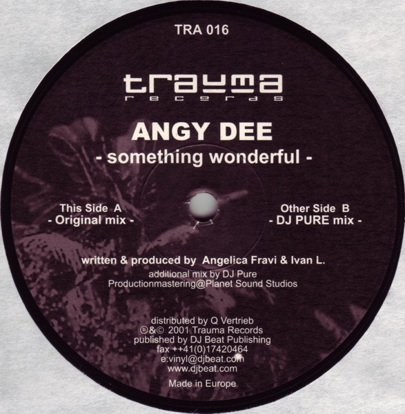 (20446) Angy Dee ‎– Something Wonderful