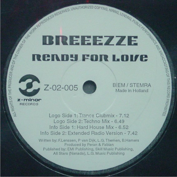 (RIV636) Breeezze ‎– Ready For Love