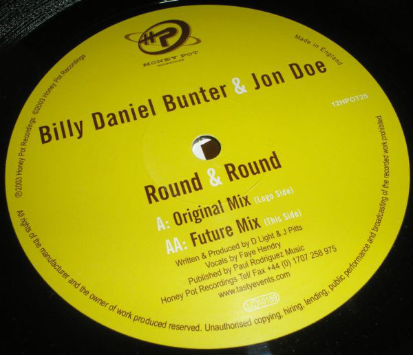 (1838) Billy Daniel Bunter & Jon Doe ‎– Round & Round