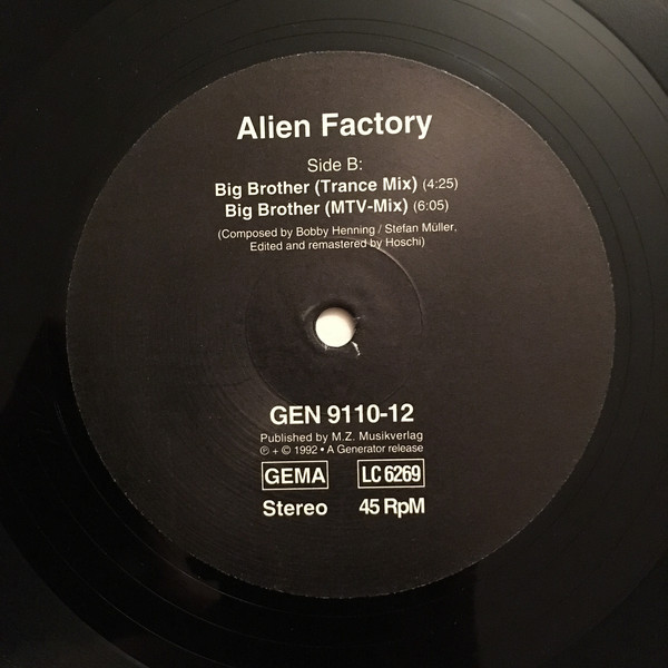 (CM1952) Alien Factory ‎– Big Brother