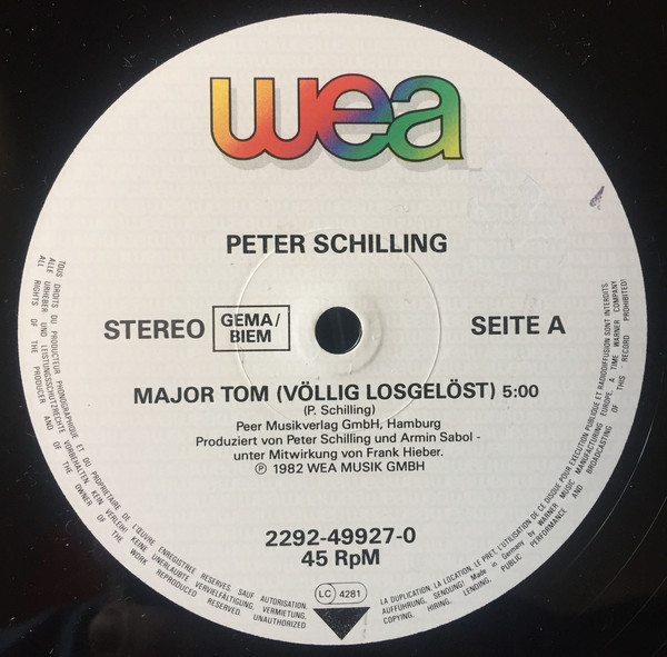 (CO165) Peter Schilling ‎– Major Tom (Völlig Losgelöst)