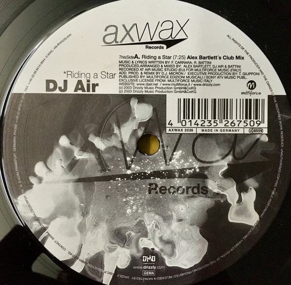 (CM1227) DJ Air ‎– Riding A Star