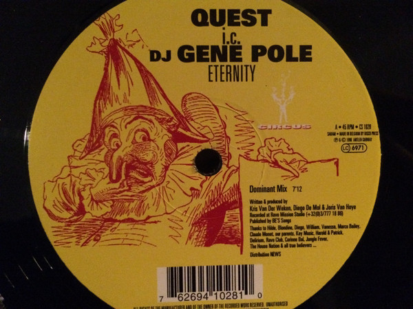 (N096) Quest I.C. DJ Gene Pole ‎– Eternity / Pilgrim's Eve