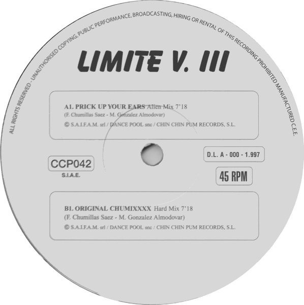 (1966) Chumi DJ Presenta Limite ‎– Vol III