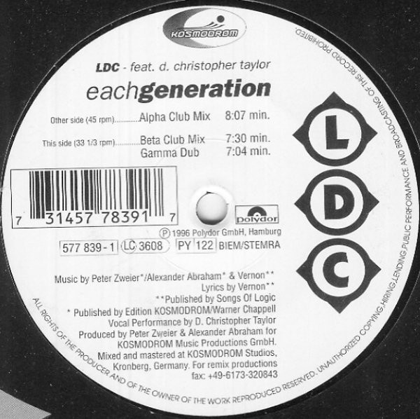 (CM1510) LDC Feat. D. Christopher Taylor ‎– Each Generation