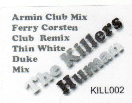 (P0463) The Killers ‎– Human (Remixes)