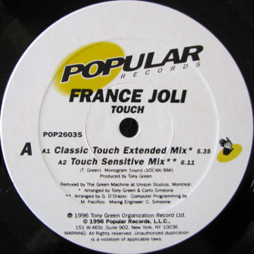 (30608) France Joli ‎– Touch